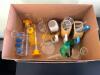 (1) BOX OF ASSORTED BEAKERS AND SCIENCE EQUIPMENT, - 5