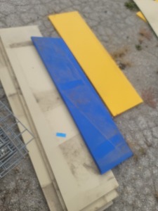 (5) PIECES HDPE PLASTIC