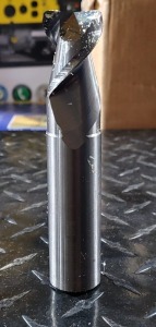 (1) SOLID CARBIDE 2 FLUTE END MILL