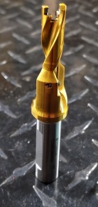 (1) GOLD TWIST INSERTED DRILL/CHAMFER BODY