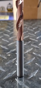 (2) SOLID CARBIDE COOLANT FED DRILLS