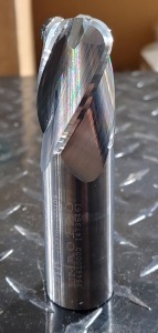 (1) SOLID CARBIDE 4 FLUTE MODIFIES CORNER RADIUS END MILL