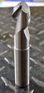 (1) TWO FLUTE SOLID CARBIDE REDUCED NECK ROUGHING/FINISHING END MILL