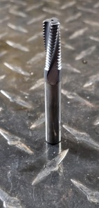 (2) SOLID CARBIDE THREADING END MILLS