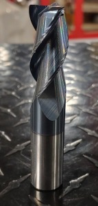 (2) 3 FLUTE CARBIDE END MILLS