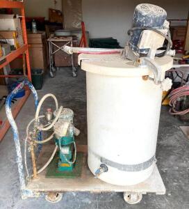 PORTABLE MIXER UNIT WITH CHEMINJECTOR METERING PUMP & 1/2 HP MOTOR