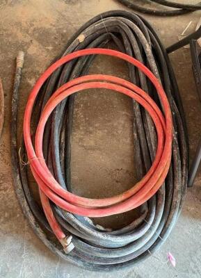 (2) HEAVY DUTY WATER HOSES AS SHOWN