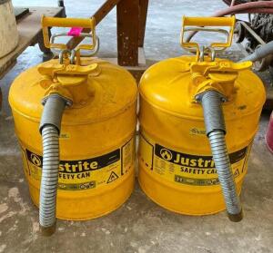 (2) 5-GALLON METAL GAS CAN