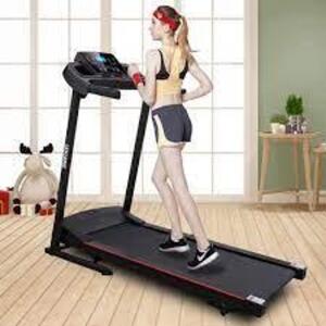 DESCRIPTION: (1) ELECTRIC FOLDING TREADMILL BRAND/MODEL: SKONYON INFORMATION: BLACK RETAIL$: $400.00 QTY: 1