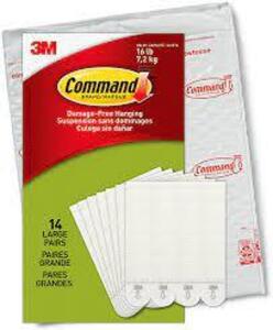 DESCRIPTION: (6) BOXES OF (14) PAIRS OF LARGE PICTURE HANGING STRIPS BRAND/MODEL: 3M COMMAND RETAIL$: $11.50 QTY: 6