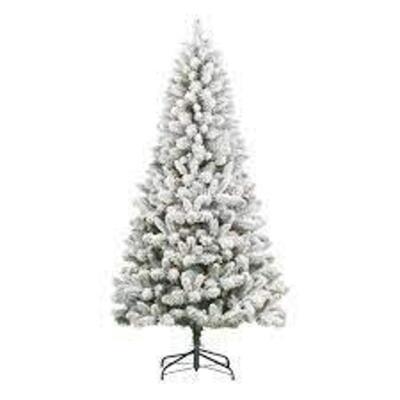 DESCRIPTION: (1) PRE-LIT FLOCKED FRISCO PINE CHRISTMAS TREE BRAND/MODEL: HOLIDAY TIME #253T19002 RETAIL$: $70.00 SIZE: 6.5' QTY: 1