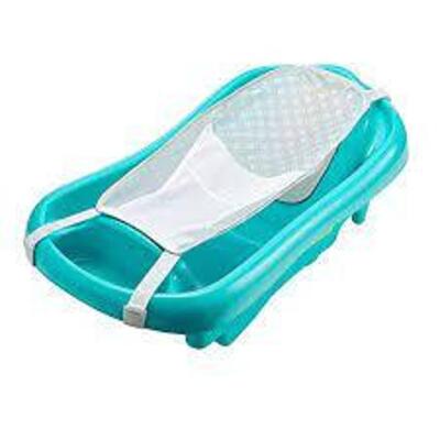 DESCRIPTION: (1) DELUXE NEWBORN TO TODDLER TUB BRAND/MODEL: THE FIRST YEARS INFORMATION: TEAL RETAIL$: $20.99 SIZE: BIRTH TO 25 LB QTY: 1