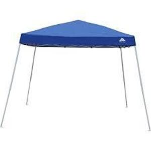 DESCRIPTION: (1) SLANT LEG INSTANT CANOPY GAZEBO BRAND/MODEL: OZARK TRAIL $577198822 INFORMATION: BLUE RETAIL$: $55.00 SIZE: 10X10 QTY: 1