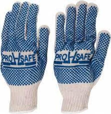 DESCRIPTION: (1) PACK OF (12) COTTON BLEND WORK GLOVES BRAND/MODEL: PROSAFE # 36-110DD-MSC/L INFORMATION: BLUE AND WHITE RETAIL$: $22.43 TOTAL SIZE: S