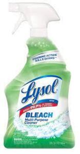 DESCRIPTION: (6) ALL PURPOSE CLEANER SPRAY BRAND/MODEL: LYSOL INFORMATION: BLEACH RETAIL$: $5.00 EA SIZE: 32 FL OZ QTY: 6