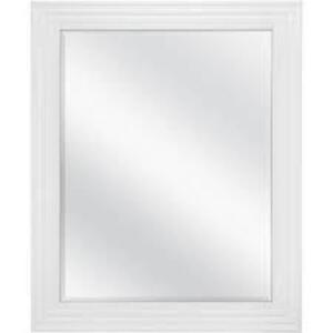 DESCRIPTION: (1) BEVELED WALL MIRROR BRAND/MODEL: MAINSTAYS INFORMATION: WHITE RETAIL$: $50.00 SIZE: 27X33 QTY: 1