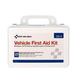 DESCRIPTION: (2) FIRST AID KIT BRAND/MODEL: FIRST AID ONLY #220-O RETAIL$: $26.55 EA SIZE: 25 PERSON QTY: 2