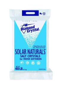 DESCRIPTION: (1) BAG OF WATER SOFTENER SALT CRYSTAL BRAND/MODEL: DIAMOND CRYSTAL #7036726 RETAIL$: $10.00 EA SIZE: 40 LB QTY: 1