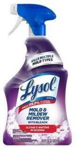 DESCRIPTION: (4) MOLD AND MILDEW REMOVER BRAND/MODEL: LYSOL INFORMATION: LAVENDER RETAIL$: $5.00 EA SIZE: 32 FL OZ QTY: 4