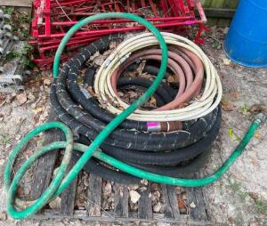 ASSORTED HEAVY DUTY HOSES AS SHOWN