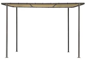 DESCRIPTION: (1) SOLANO GAZEBO CANOPY BRAND/MODEL: SHELTER-LOGIC/22516 INFORMATION: TAN/CARBON STEEL RETAIL$: 249.99 SIZE: 10'W X 6'L X 8'H QTY: 1