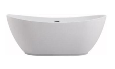 DESCRIPTION: (1) SOAKING BATHTUB BRAND/MODEL: ELEGANT DeCOR/BT10367GW INFORMATION: GLOSSY WHITE/CAPACITY: 57 GALS RETAIL$: 1,288.00 SIZE: 26"H X 28"W