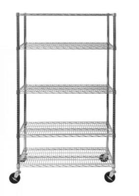 DESCRIPTION: (1) STEEL SHELVING UNIT BRAND/MODEL: SEVILLE/WEB564 INFORMATION: SILVER/5-TIER/LOAD CAPACITY: 600LB PER SHELF RETAIL$: 189.99 SIZE: 48"W