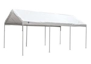 DESCRIPTION: (1) UNIVERSAL CANOPY BRAND/MODEL: KING CANOPY/C81020PC INFORMATION: WHITE/MUST COME INTO INSPECT CONTENTS RETAIL$: 279.94 SIZE: 10'W X 20