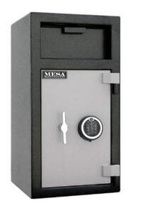 DESCRIPTION: (1) DEPOSITORY SAFE BRAND/MODEL: MESA/MFL-2714-ILK INFORMATION: FRONT-DROP/ELECTRONIC LOCK/CAPACITY: 0.9 CU-FT RETAIL$: 535.58 SIZE: 27.2