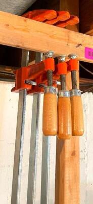 (3) 36" STEEL BAR CLAMPS