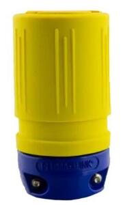 DESCRIPTION: (3) CONNECTOR NEMA BRAND/MODEL: ERICSON/1610-CG INFORMATION: PERMA-GRIP/YELLOW & BLUE/15-AMP RETAIL$: 19.03 EACH SIZE: 4.05"H X 2.96"W X