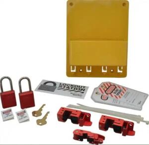DESCRIPTION: (2) EQUIPPED LOCKOUT STATION BRAND/MODEL: MASTER LOCK/S1720E410 INFORMATION: POLYCARBONATE/YELLOW/MAX # OF LOCKS: 2 RETAIL$: 124.14 EACH