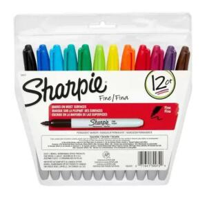 DESCRIPTION: (4) PACKS OF (12) PERMANENT MARKERS BRAND/MODEL: SHARPIE/30072 INFORMATION: WATER-RESISTANT/CLEAR PACK/ASSORTED COLORS RETAIL$: 22.35 PER