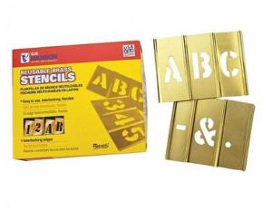 DESCRIPTION: (2) BRASS STENCILS BRAND/MODEL: C.H. HANSON/10035 INFORMATION: ABC/2-DIFFERENT BOXES RETAIL$: 182.71 EACH SIZE: 5"H QTY: 2