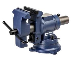 DESCRIPTION: (1) MULT-JAW BENCH VISE BRAND/MODEL: PALMGREN/9629503 INFORMATION: NAVY BLUE/360 VISE SWIVELS/CLAMPING STRENGTH: 65000 LBS RETAIL$: 280 S