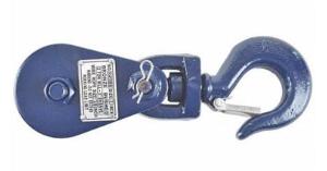 DESCRIPTION: (1) SNATCH BLOCK BRAND/MODEL: B-A PRODUCTS/6I-2T3 INFORMATION: BLUE/DESIGNED FOR: WIRE ROPE/WORKING LIMIT: 4,000 LBS RETAIL$: 103.5 SIZE: