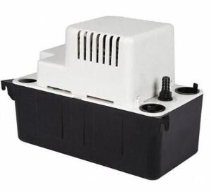 DESCRIPTION: (1) CONDENSATE REMOVAL PUMP BRAND/MODEL: LITTLE GIANT/554425 INFORMATION: MAX PRESSURE: 8.6 PSI/MAX HEAD: 20' RETAIL$: 73.5 SIZE: 7"H X 1