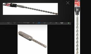 DESCRIPTION: (5) DRILL BITS (3) SPLINE SHANK HAMMER DRILL BIT (1) ROTARY HAMMER DRILL BIT (1) SPLINE SHANK HAMMER DRILL BIT BRAND/MODEL: MILWAUKEE #79