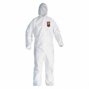 DESCRIPTION: (1) CASE OF (24) HOODED DISPOSABLE COVERALLS BRAND/MODEL: KIMBERLY-CLARK #4WYE6 INFORMATION: WHITE RETAIL$: $200.00 TOTAL SIZE: SIZE 2 XL