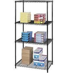 DESCRIPTION: (1) WIRE SHELVES BRAND/MODEL: SAFECO #5290BL INFORMATION: BLACK RETAIL$: $237.44 SIZE: 36X24X72 QTY: 1