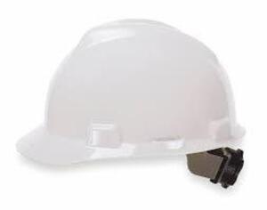 DESCRIPTION: (1) CASE OF (24) FRONT BRIM HARD HAT BRAND/MODEL: MSA #4LN95 INFORMATION: WHITE RETAIL$: $20.00 EA SIZE: 4 POINT RATCHET QTY: 1