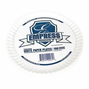 DESCRIPTION: (1) CASE OF (1000) LUNCHEON PAPER PLATE BRAND/MODEL: GRAINGER #39CR69 INFORMATION: WHITE RETAIL$: $70.00 TOTAL SIZE: 9" QTY: 1