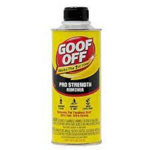 DESCRIPTION: (6) ADHESIVE REMOVER BRAND/MODEL: GOOF OFF #6UAZ5 RETAIL$: $7.80 SIZE: 16 OZ QTY: 6