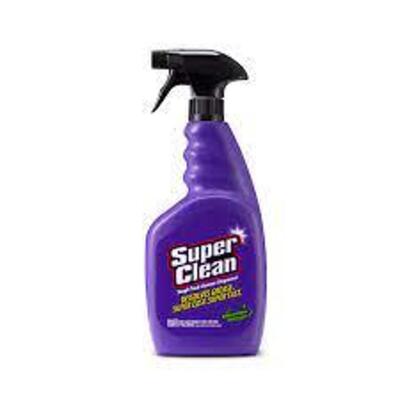 DESCRIPTION: (6) CLEANER AND DEGREASER TRIGGER SPRAY BRAND/MODEL: SUPERCLEAN #3ZLC9 RETAIL$: $8.38 EA SIZE: 32 OZ QTY: 6