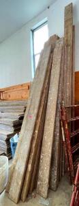 ASSORTED SCAFFOLDING BOARDS AS SHOWN