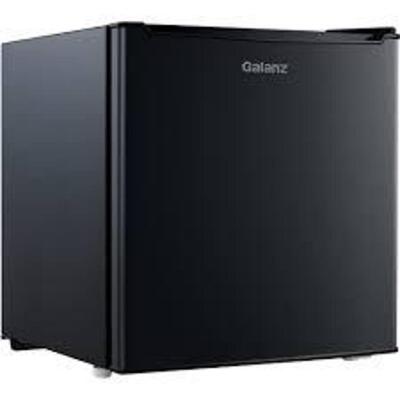 DESCRIPTION: (1) SINGLE DOOR COMPACT REFRIGERATOR BRAND/MODEL: GALANZ #GL17BK INFORMATION: BLACK RETAIL$: $78.00 SIZE: 1.7 CU FT QTY: 1