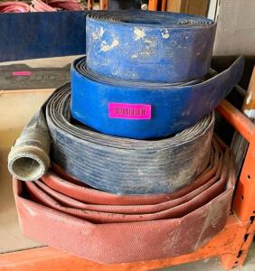 (4) ASSORTED INDUSTRIAL DISCHARGE HOSES AS SHOWN