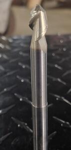 DESCRIPTION: (2) SOLID CARBIDE 2 FLUTE BALL END MILL INFORMATION: DATAFLUTE HSMBNM20375C5` RETAIL$: $ SIZE: 3/8" CUT/SHANK 1/2" LOC QTY: 2