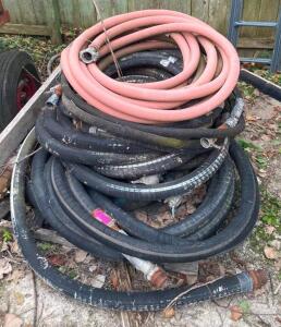 ASSORTED HEAVY DUTY HOSES AS SHOWN