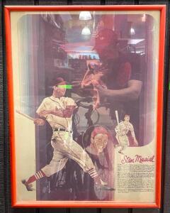 "STAN MUSIAL" FRAMED WALL DECOR